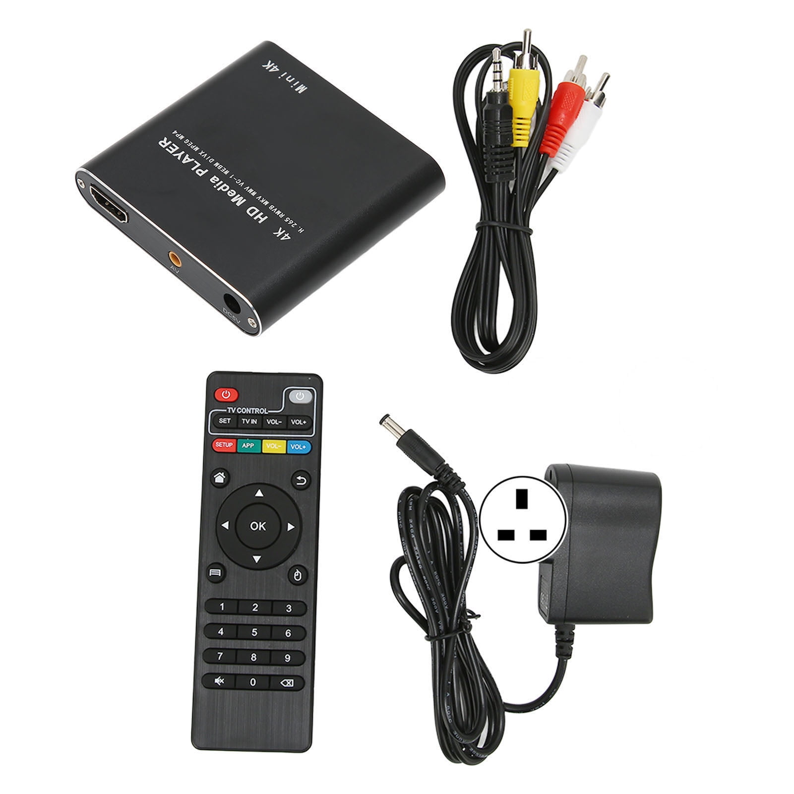 HD Video Player 4K High Resolution Mini Streaming Media Player for HD Multimedia Interface AV