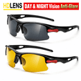 thumbnail image 1 of HD Vision Sunglasses Set 2 Pc Day Night Vision Antiglare Driving Sunglasses Tac Sports Sunglasses, 1 of 8