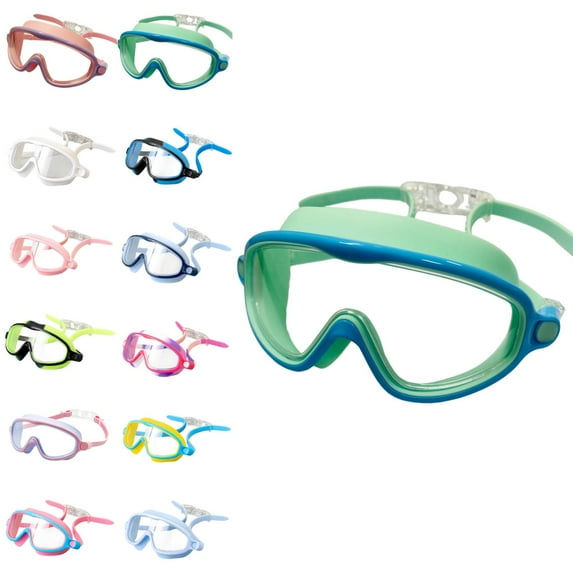 HD Vision Swim Goggles, Anti-Fog Design, Large Frame + Secure Straps, Unisex Style, for Adults/Youth, Clear Lenses, Durable Plastic, Competitive/Sports Training, Water Sports Gear|Plastic,A