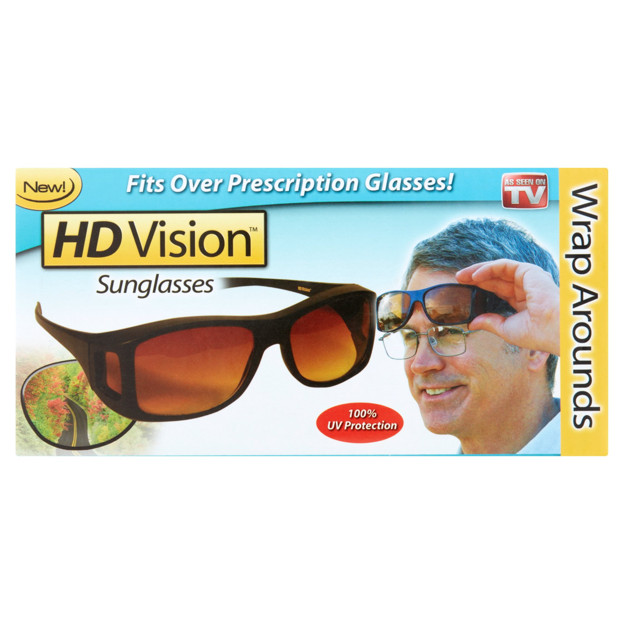 Night Vision Glasses Fit Over Prescription Glasses Anti Glare, Day & Night  Driving Polarized Wrap Around Sunglasses | Wish