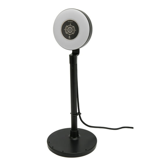 HD Webcam with Light Built In Microphone, USB 1080P Autofocus Web Camera with Retractable Pole / 11 inches (28 cm) Adjustable Stand, Professional Live Streaming Computer Camera, Black