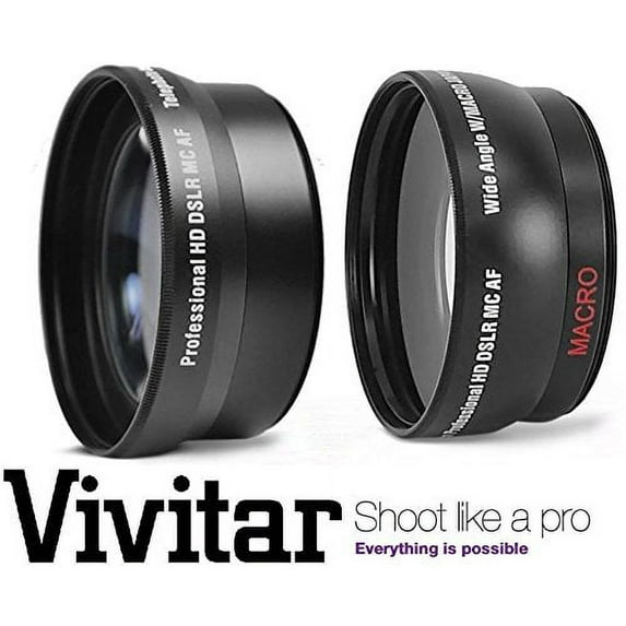 HD Wide Angle & 2.2x Telephoto Lens For Panasonic Lumix DMCLX7K DMC-LX7W DMC-LX7 (37mm Lens Set, Adapter DMW-FA1 Not Included)