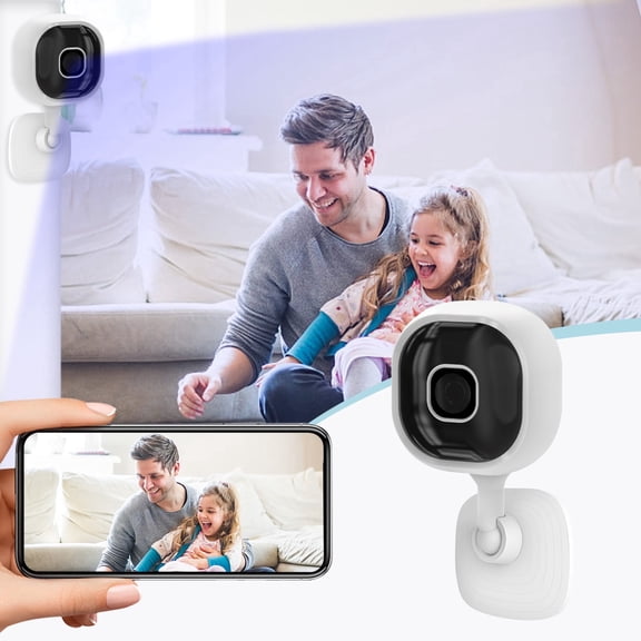 HD Wireless WiFi Security Camera for Home - Small Indoor Camera with Night Vision, Wide Angle View & Motion Detection, Enables Remote Monitoring to Protect Your Home
