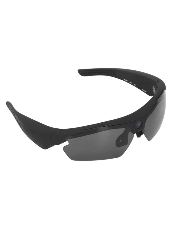 HD1080P Sports Camera Glasses, Arc Appearance Camera Sunglasses For Fishing For Driving Black