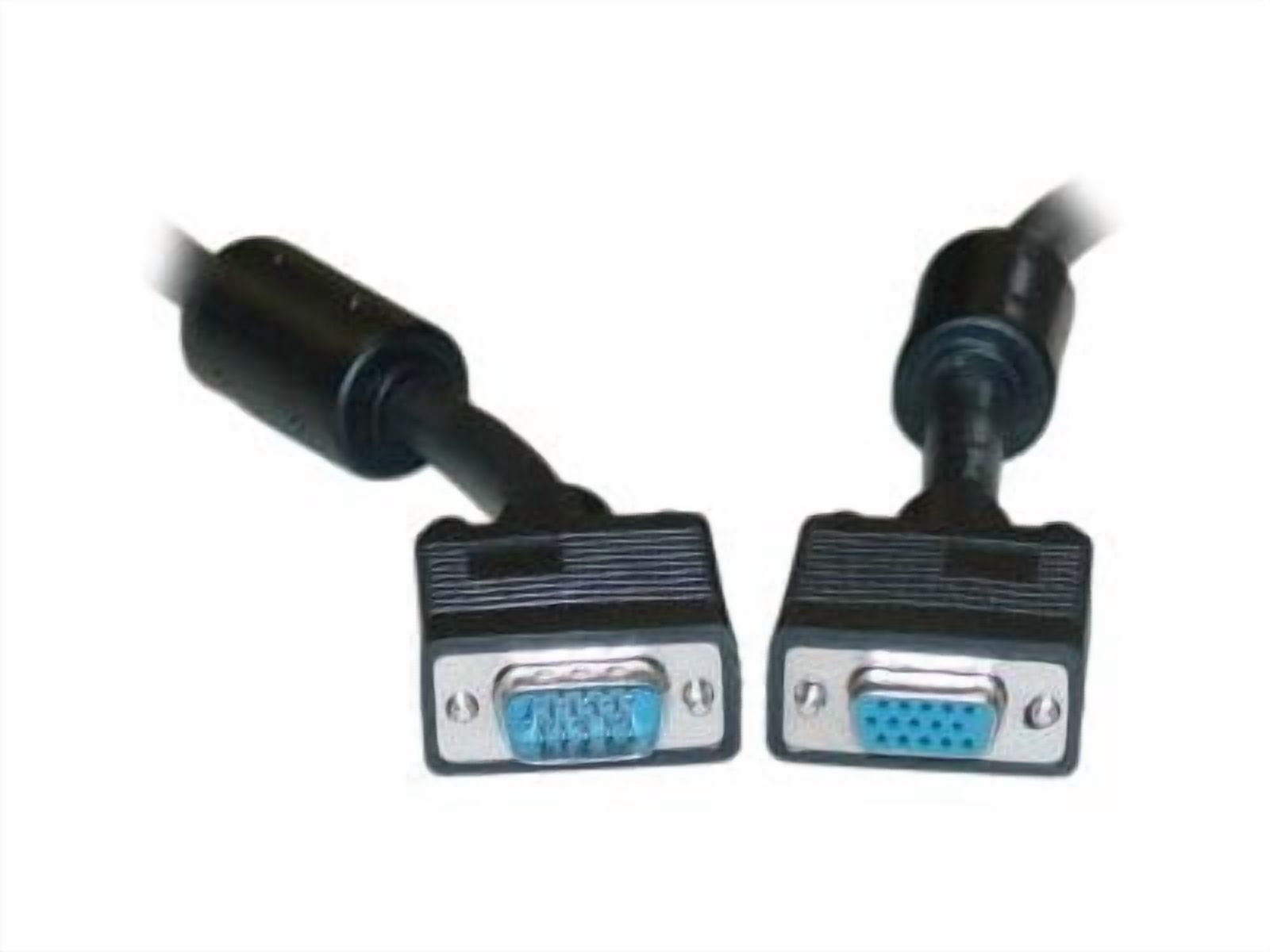 HD15 (SVGA) Male / HD15 (SVGA) Female, Coaxial, with Ferrite Bead, Black, 25 ft - 10H1-20225