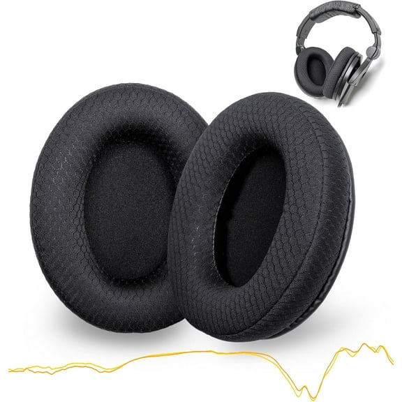 HD280 Pro Replacement Ear Pads Compatible with Sennheiser HD280 Series HD280-Pro HD280 HD281 HMD280 HMD281 - Soft Polyester Fabric with Slow Rebound Memory Foam Easy Installation