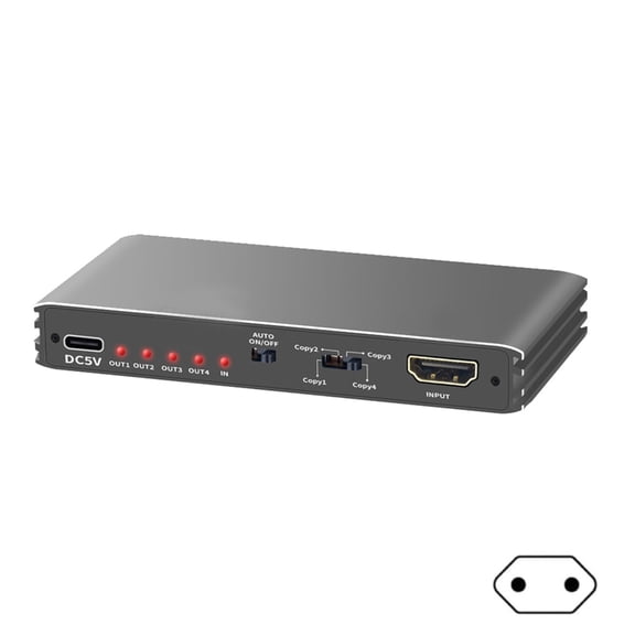 HD384P 8K60Hz Video Screen Splitter Switcher Box 4 Port 1 In 4 Out Distributor Multiple Screen Display For Home Theater