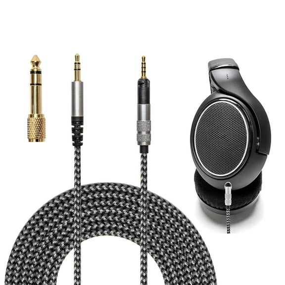 HD560s Cable Compatible with Sennheiser HD598 HD598SE HD598SR HD598CS HD599 HD558 HD518 HD579 HD569 HD559 HD560S Headphone Length 2m 6.5FT Soft Nylon Lightweight Includes 1/4" 6.35mm Adapter
