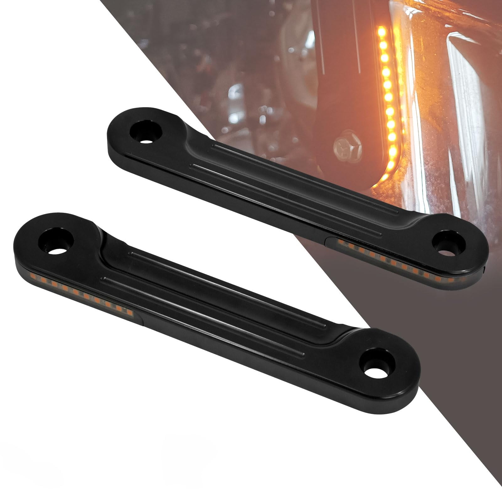 HDBUBALUS Morsetti Portapedane In Alluminio Per Barre Da 32mm – Adatti Per Chopper, Cafe Racer, ATV E Scooter – Nero - 3