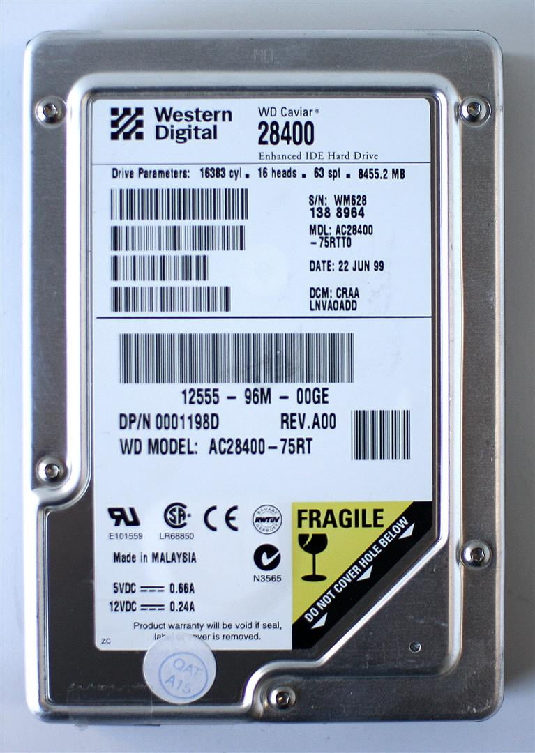 3年保証】Hard Drive WD Car 28400 AC28400-00RT 8.4GB 5.4K ATA 3.5