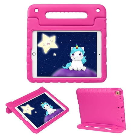 HDE Case for iPad 10.2 Inch 9th 8th 7th Generation Shockproof Tablet Cover with Handle Stand Pink