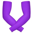 thumbnail image 1 of HDE Arm Compression Sleeves for Kids Youth Sports Basketball Shooting Purple 2 Count - L, 1 of 2