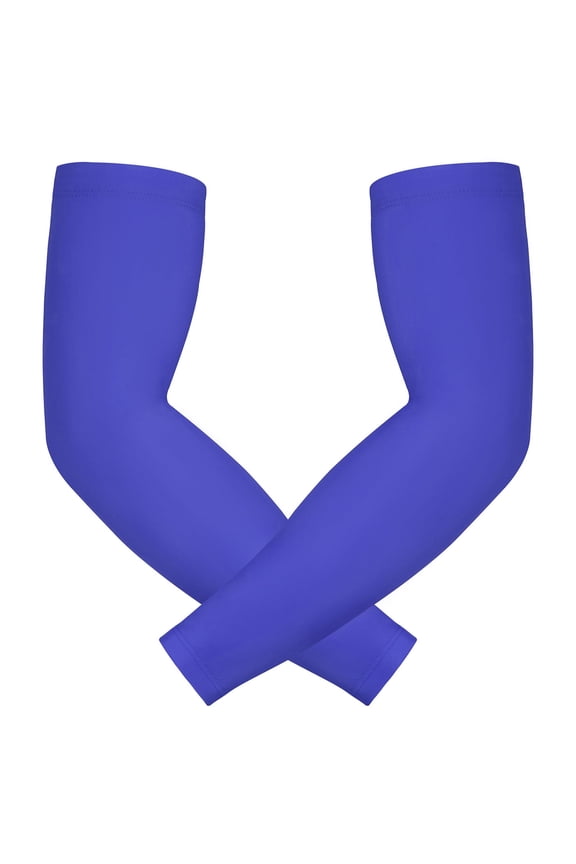 Arm Sleeves for Men Women, Compression Sleeve Arm UV Protection Basketball Baseball Football Royal Blue - S