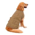 thumbnail image 1 of HDE Canvas Dog Vest Waterproof Jacket Cold Weather Coats for S-XL Dogs Brown L, 1 of 7