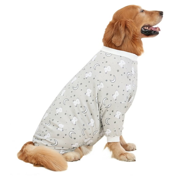 HDE Dog Pajamas One Piece Jumpsuit Lightweight Dog PJs Shirt for S-3XL Dogs Goodnight Polar Bears 2XL