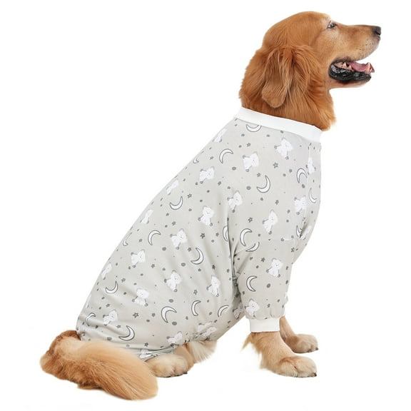 HDE Dog Pajamas One Piece Jumpsuit Lightweight Dog PJs Shirt for S-3XL Dogs Goodnight Polar Bears XL