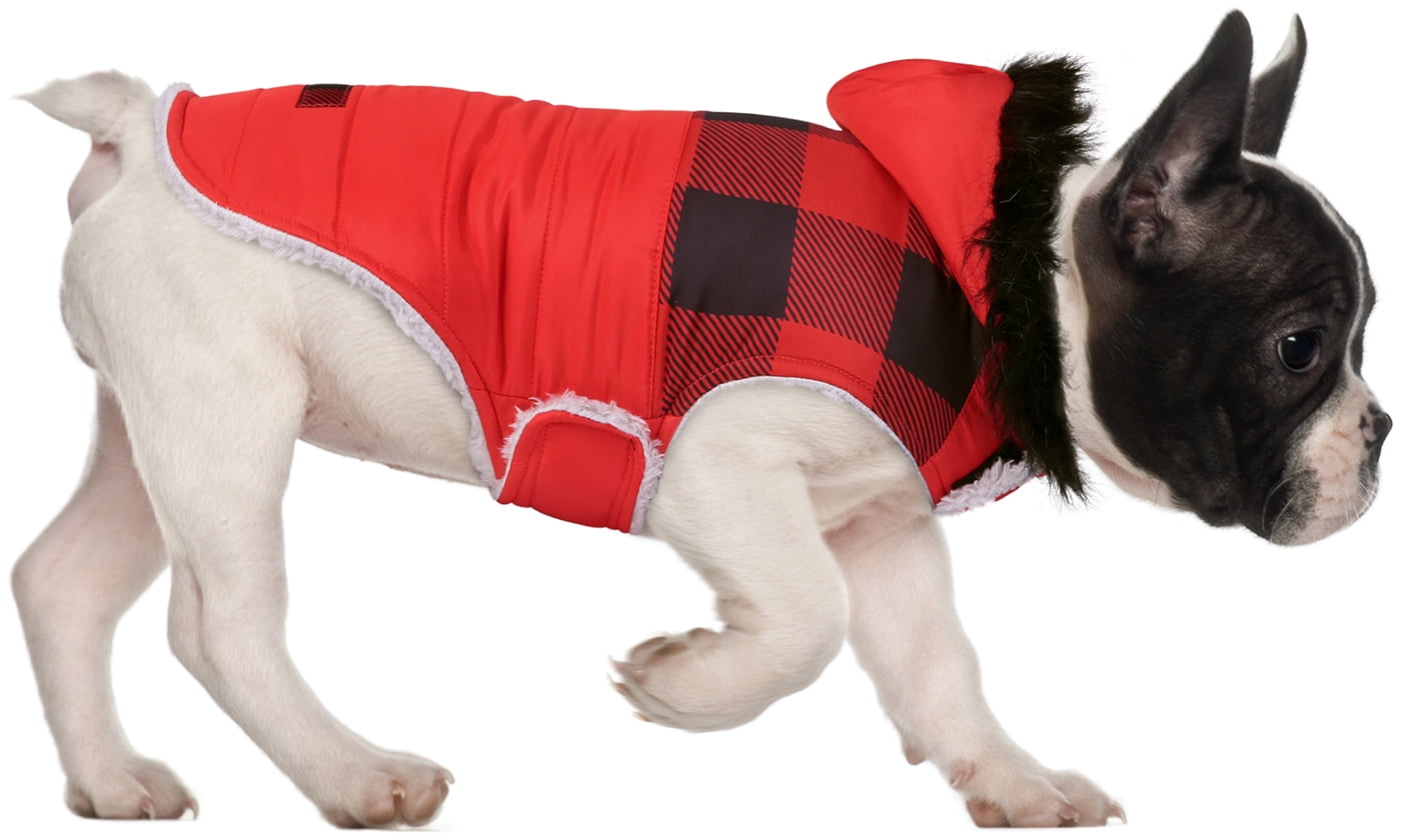 32 Degrees Heat Polar Fleece Dog Jacket - Easy Access Leash Hole, Red Or Blue Color Choice 5 thumbnail image