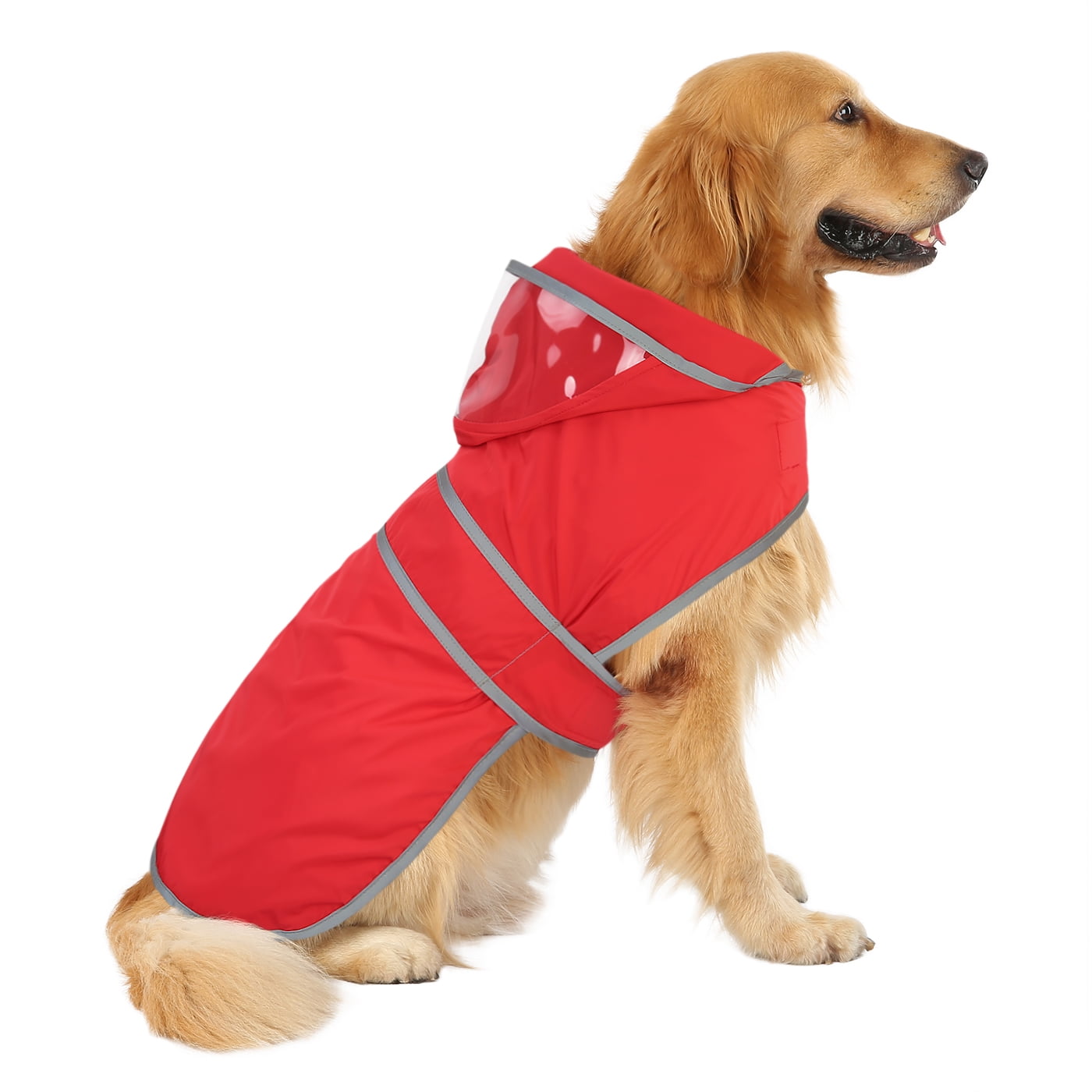 HDE Dog Raincoat with Clear Hood Poncho Rain Jacket for Small Medium