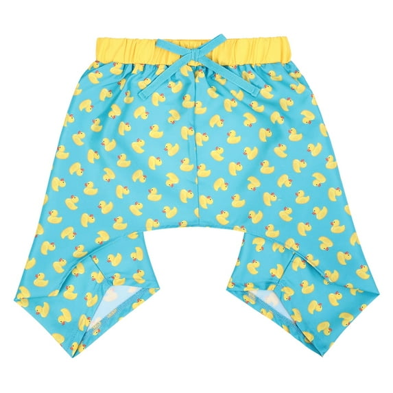 HDE Dog Swim Trunks Hawaiian Board Shorts for XS to XXL Dogs Teal Rubber Ducks XXL
