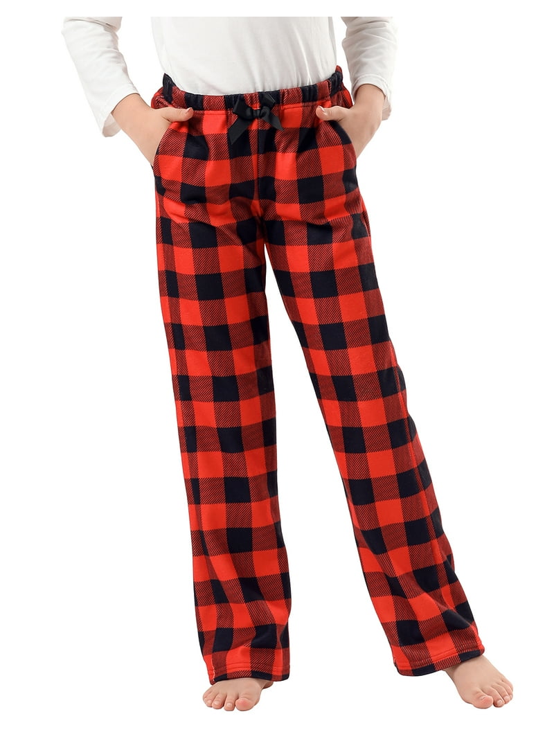 Buffalo Plaid Girls Red Plaid Pajama Pants Pink Plaid Pajama Pants
