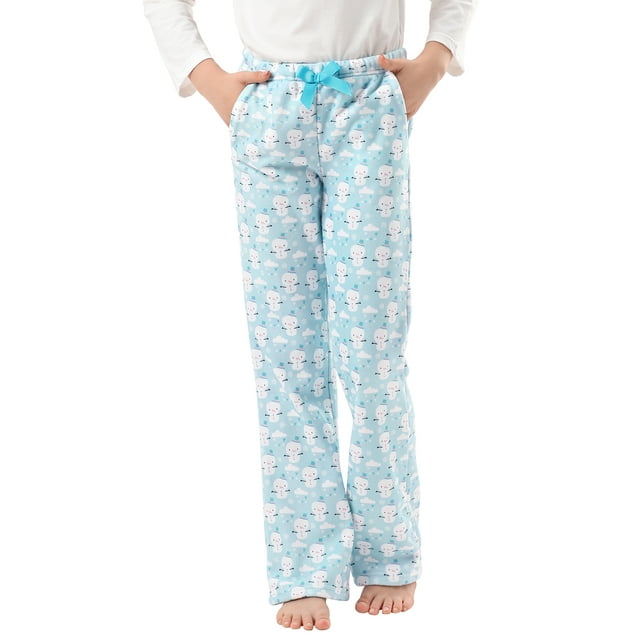 HDE Girl's Fleece Pajama Pants Kids Sleepwear Fuzzy Plush PJ Bottoms w