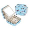 thumbnail image 1 of HDE Girl's Travel Jewelry Case Faux Leather Mini Organizer Box with Mirror Gift - Friendship Bracelet, 1 of 7