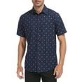 thumbnail image 1 of HDE Mens Casual Button Down Shirt S-5XL Big Short Sleeve Floral Hawaiian Print Flamingo - S, 1 of 6