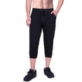 thumbnail image 1 of HDE Mens Workout Jogger Pants Casual Elastic Waistband Sport Training Yoga Capri, 1 of 5