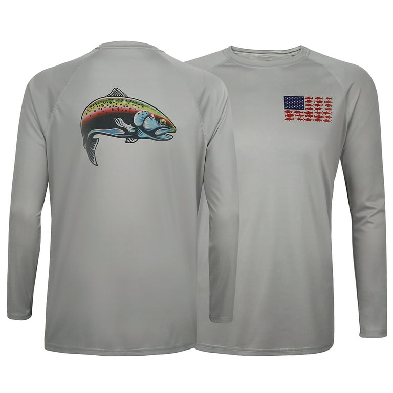 HDE Performance Fishing Shirts for Men - Long Sleeve UPF 50 Sun Protection  Quick-Dry Outdoor T-Shirt 