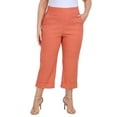 thumbnail image 1 of HDE Plus Size Pull On Capris for Women Dark Coral - 2X, 1 of 6