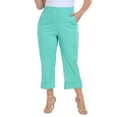 thumbnail image 1 of HDE Plus Size Pull On Capris for Women Turquoise - 2X, 1 of 6