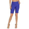 thumbnail image 1 of HDE Pull On Bermuda Shorts For Women Mid Rise 10" Inseam Shorts with Pockets Royal Blue - M, 1 of 6