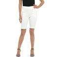 thumbnail image 1 of HDE Pull On Bermuda Shorts For Women Mid Rise 10" Inseam Shorts with Pockets White - XXL, 1 of 6