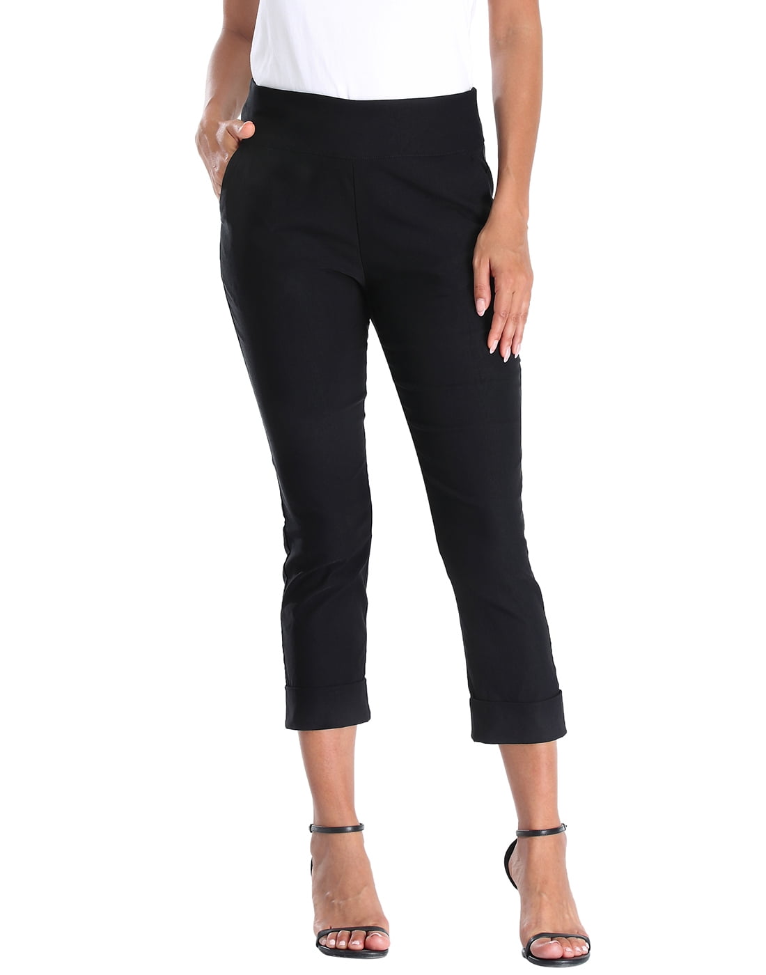 Time and Tru Women's High Rise Pull On Capri Jeggings, 23 Inseam