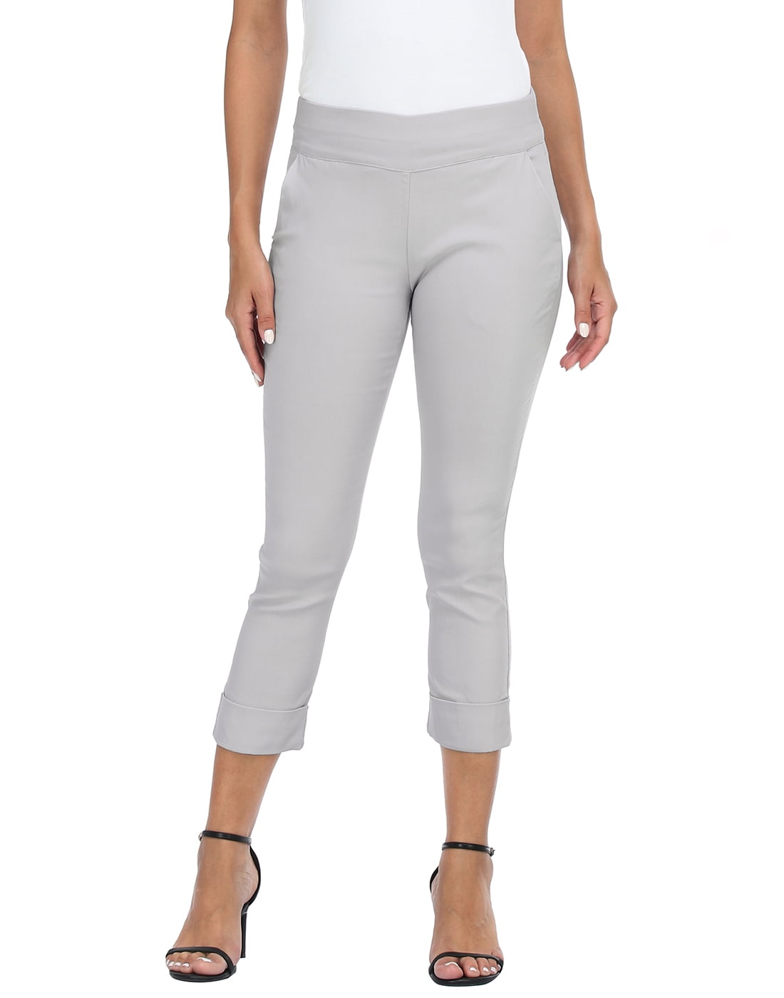 elastic waist cropped pants