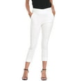 thumbnail image 1 of HDE Pull On Capri Pants For Women with Pockets Elastic Waist Cropped Pants White - L, 1 of 6