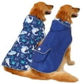 thumbnail image 1 of HDE Reversible Dog Raincoat Hooded Slicker Poncho Rain Coat Jacket for Small Medium Large Dogs Sharks 3XL, 1 of 6