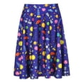 thumbnail image 1 of HDE Skirts for Women Midi Skirt Skater Skirt Knee Length High Waist Fun Prints Magic Outer Space XL, 1 of 6