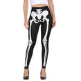 thumbnail image 1 of HDE Trendy Design Workout Leggings Fun Fashion Graphic Printed Cute Patterns Skeleton Bones S, 1 of 6