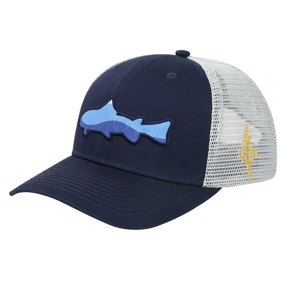 HDE Trucker Hat - Performance Outdoor Snapback Adventure Hats for Men Lake Trout