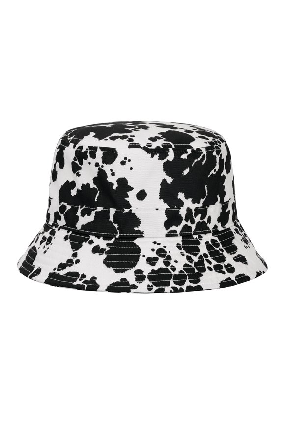 Unisex Bucket Hat Outdoor Packable Travel Sun Hats Cow Spots