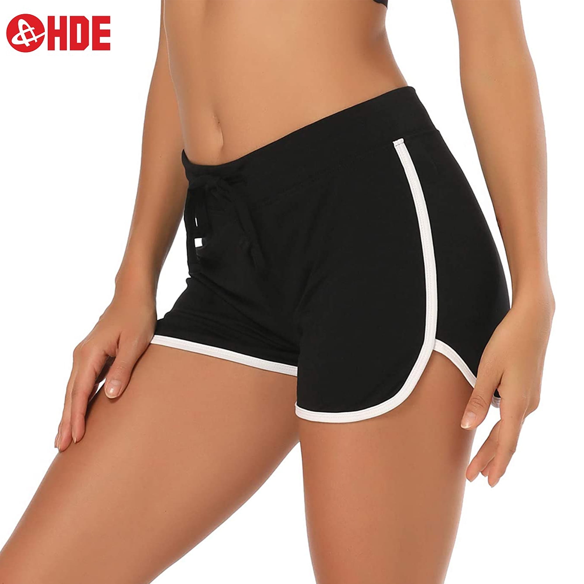HDE Women Dolphin Shorts Running Workout Clothes Black Medium 