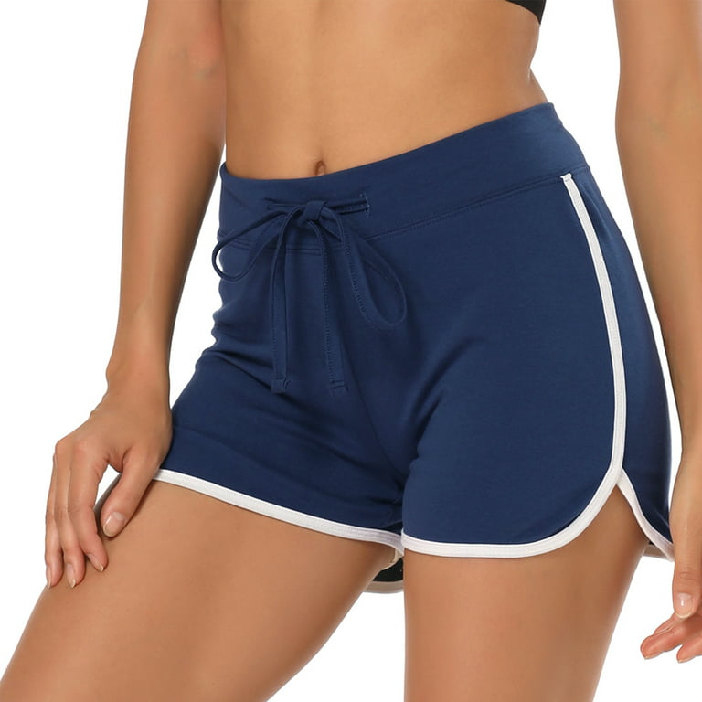 HDE Women Dolphin Shorts Running Workout Clothes Midnight Blue Large 