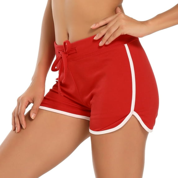 HDE Women Dolphin Shorts Running Workout Clothes Red Extra Large