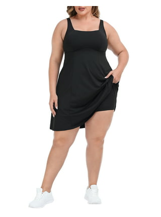 Athletic Dress with Built in Shorts & Bra, Women's Bra Seamless
