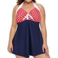 thumbnail image 1 of HDE Women Swim Dress Tummy Control One-Pieces Swimwear Polka Dots 12, 1 of 2