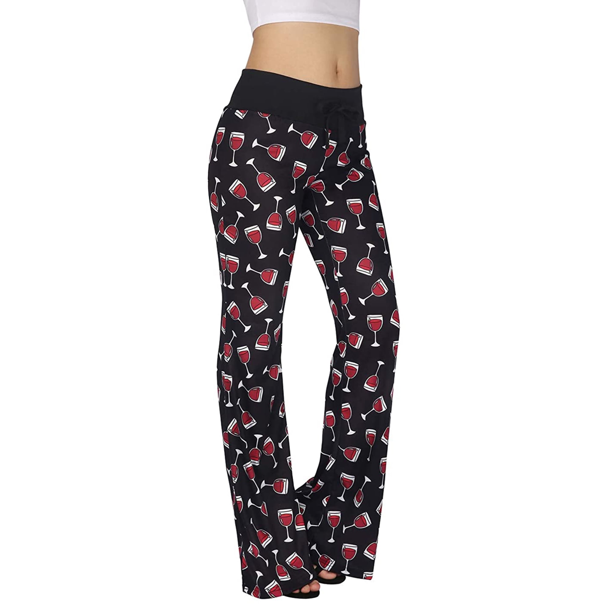 HDE Womens Pajama Pants Wide Leg Sleepwear Casual Loose Lounge Pant PJ  Bottoms Candy Canes - S 