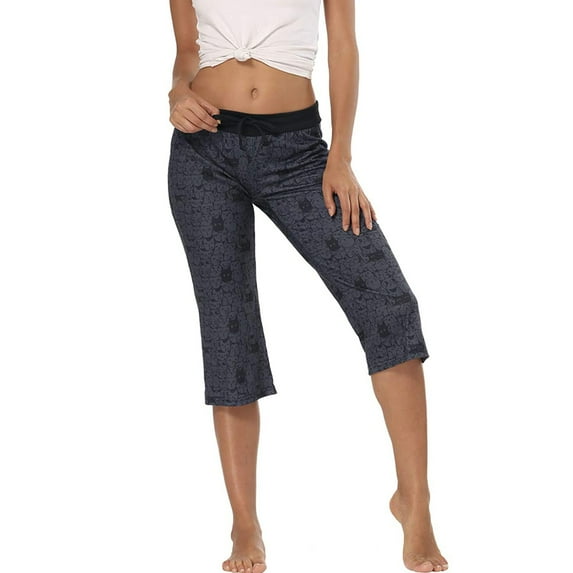 HDE Women’s Capri Pajama Pants Sleepwear Sleep Pants 3X Plus Thousand Cats