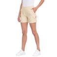 thumbnail image 1 of HDE Women's Cargo Shorts with Pockets High Waisted Casual Shorts Khaki L, 1 of 6