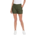thumbnail image 1 of HDE Women's Cargo Shorts with Pockets High Waisted Casual Shorts Olive Green L, 1 of 6